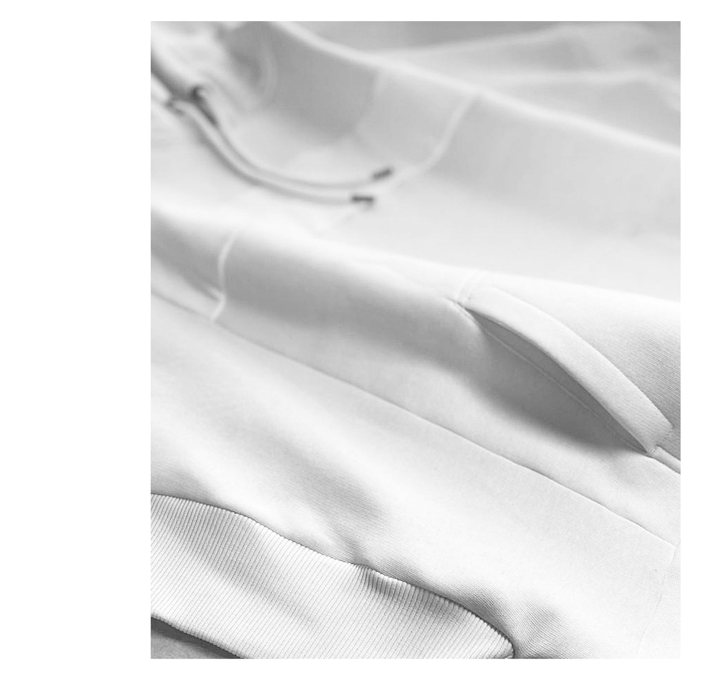 Wide Hoodie Set Distressed 16-2002 man white