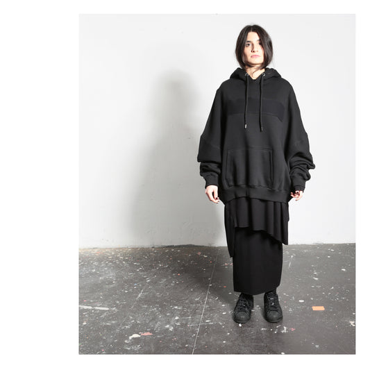 Wide Hoodie 15-2002 woman black