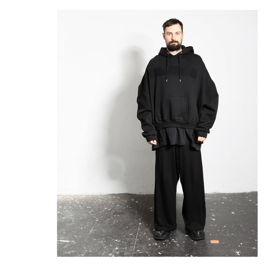 Wide Hoodie 15-2002 man black