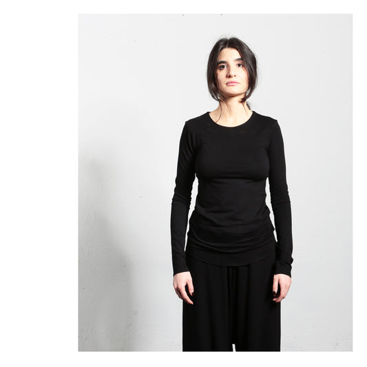 Longsleeve T - shirt 16-0008  woman black