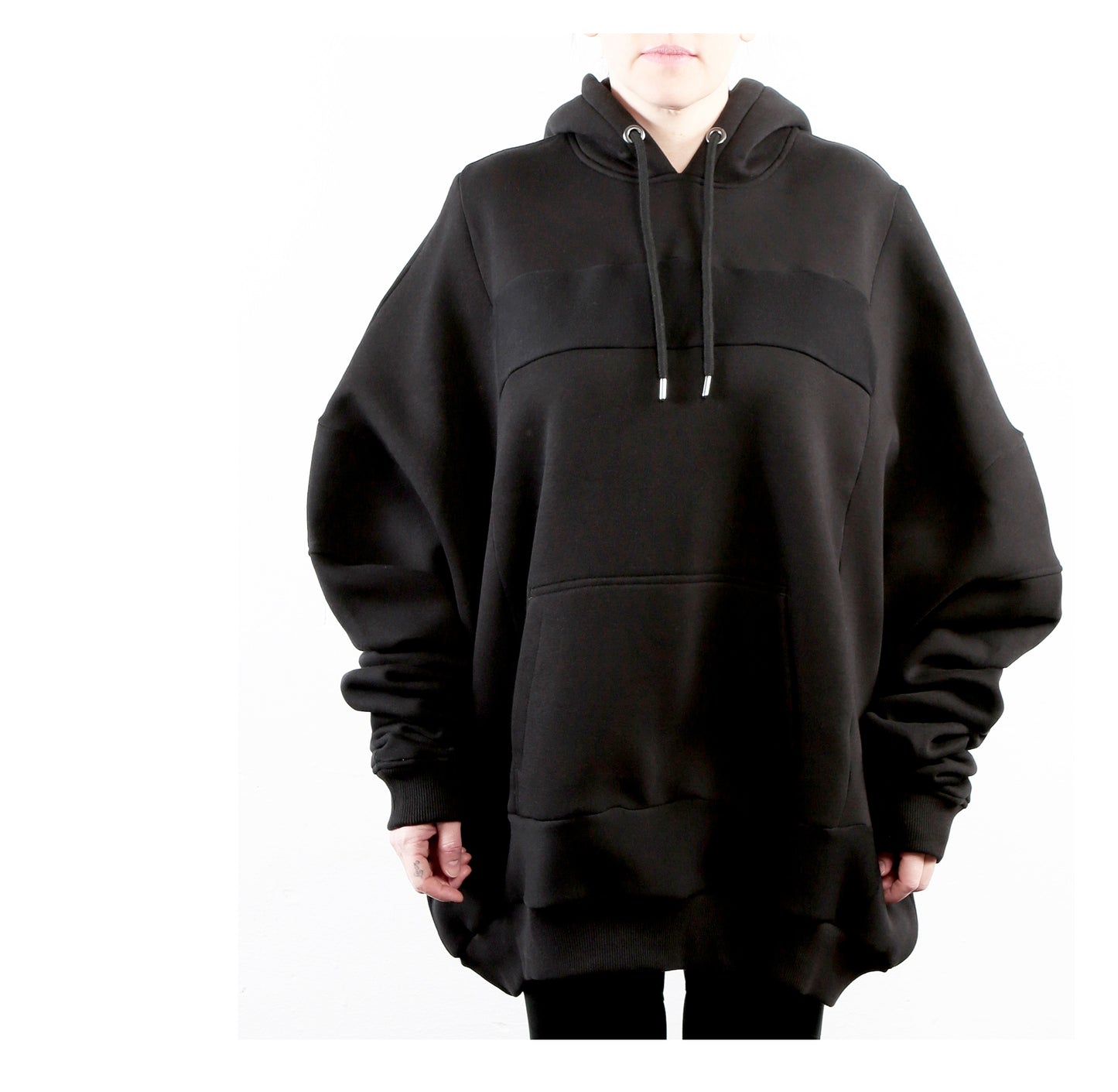 Super Wide Hoodie 15-2001 woman black