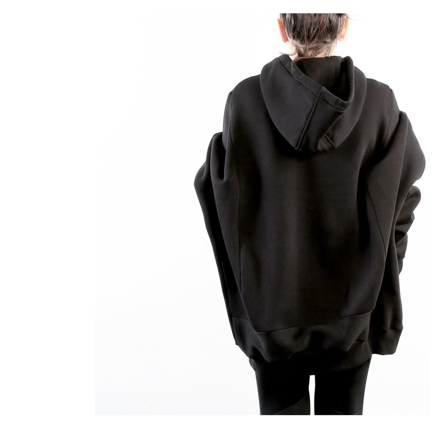 Super Wide Hoodie 15-2001 woman black