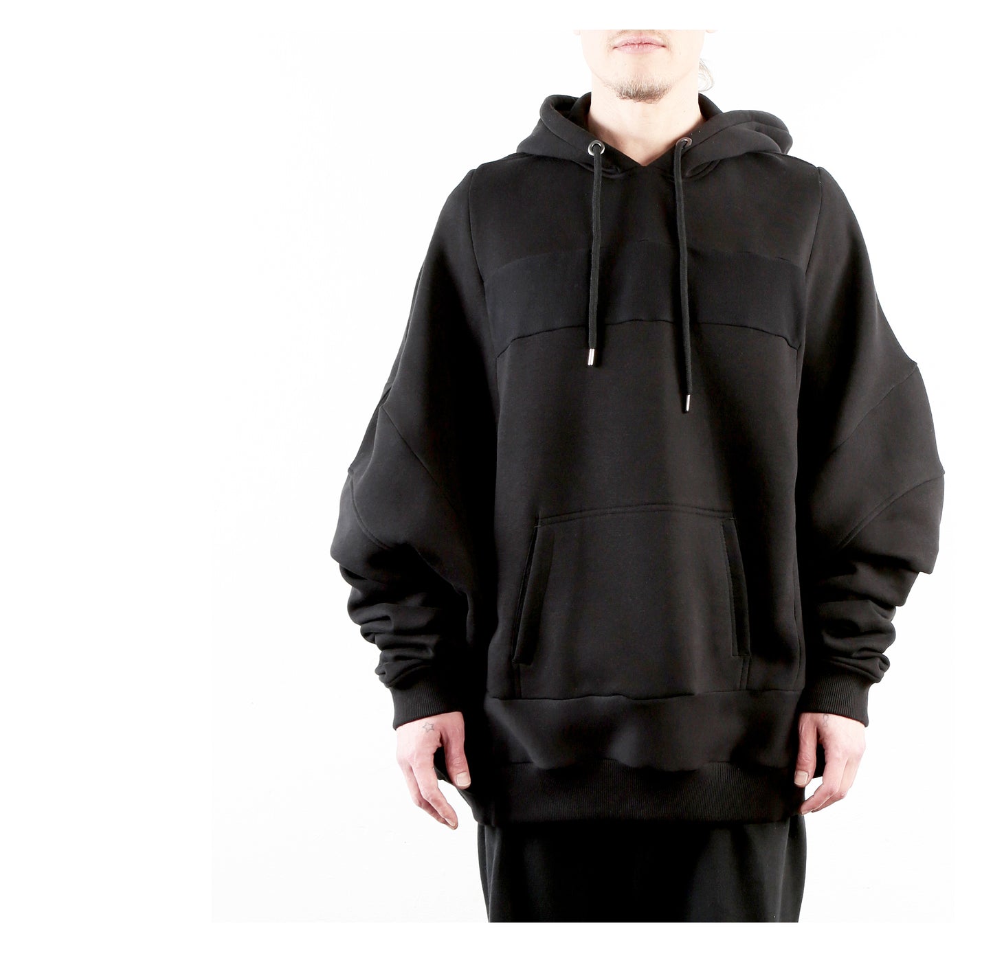 Super Wide Hoodie 15-2001 man black