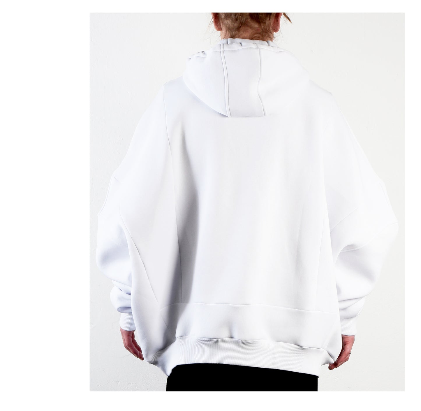 Super Wide Hoodie 15-2001 man white