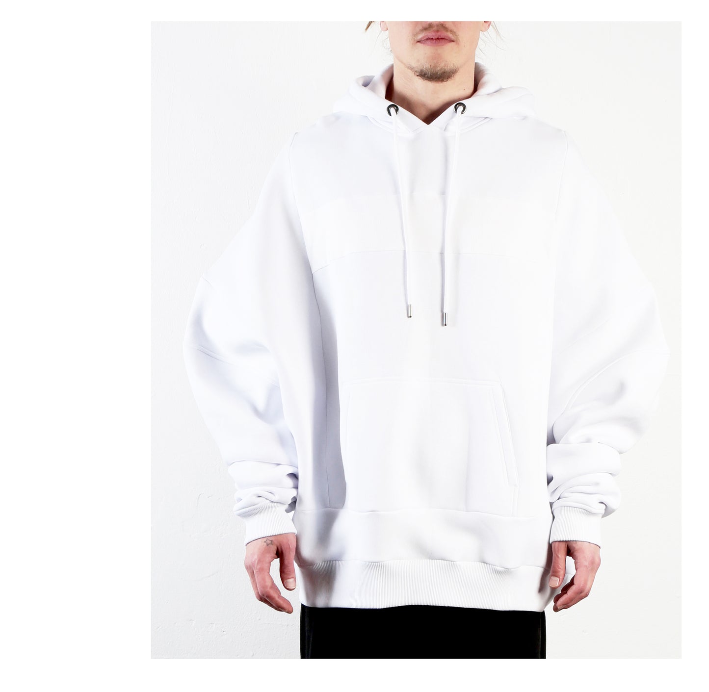 Super Wide Hoodie 15-2001 man white