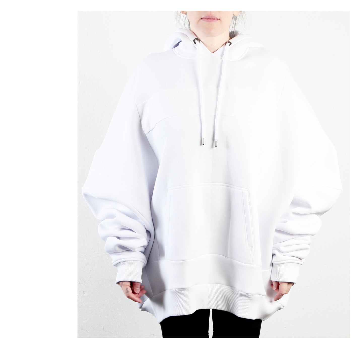 Super Wide Hoodie 15-2001 woman white