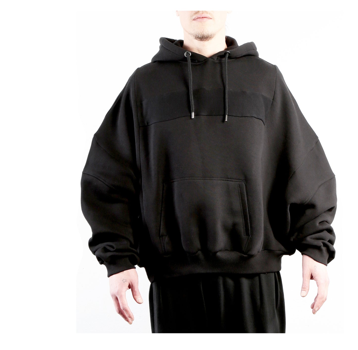 Wide Hoodie 15-2002 man black