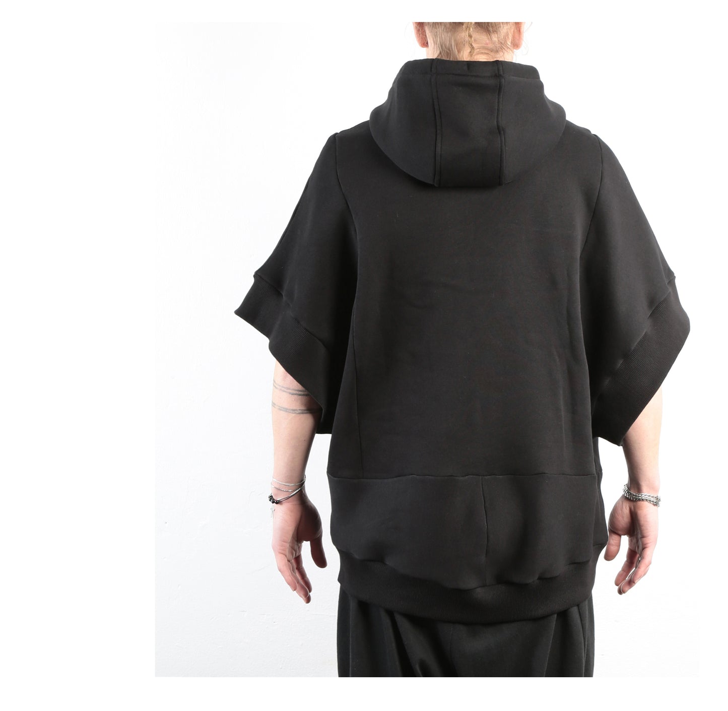 Poncho Hoodie 15-2004 man black