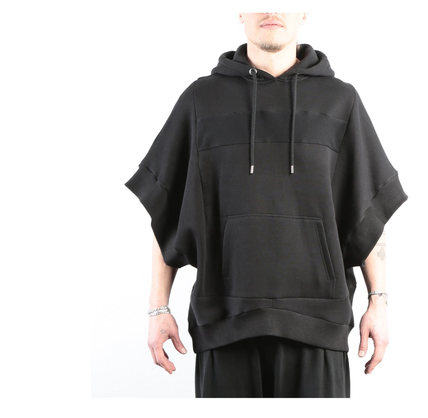 Poncho Hoodie 15-2004 man black