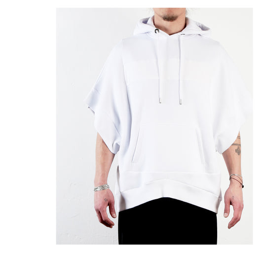 Poncho Hoodie 15-2004 man white