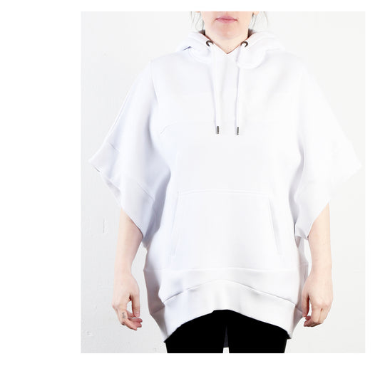 Poncho Hoodie 15-2004 woman white