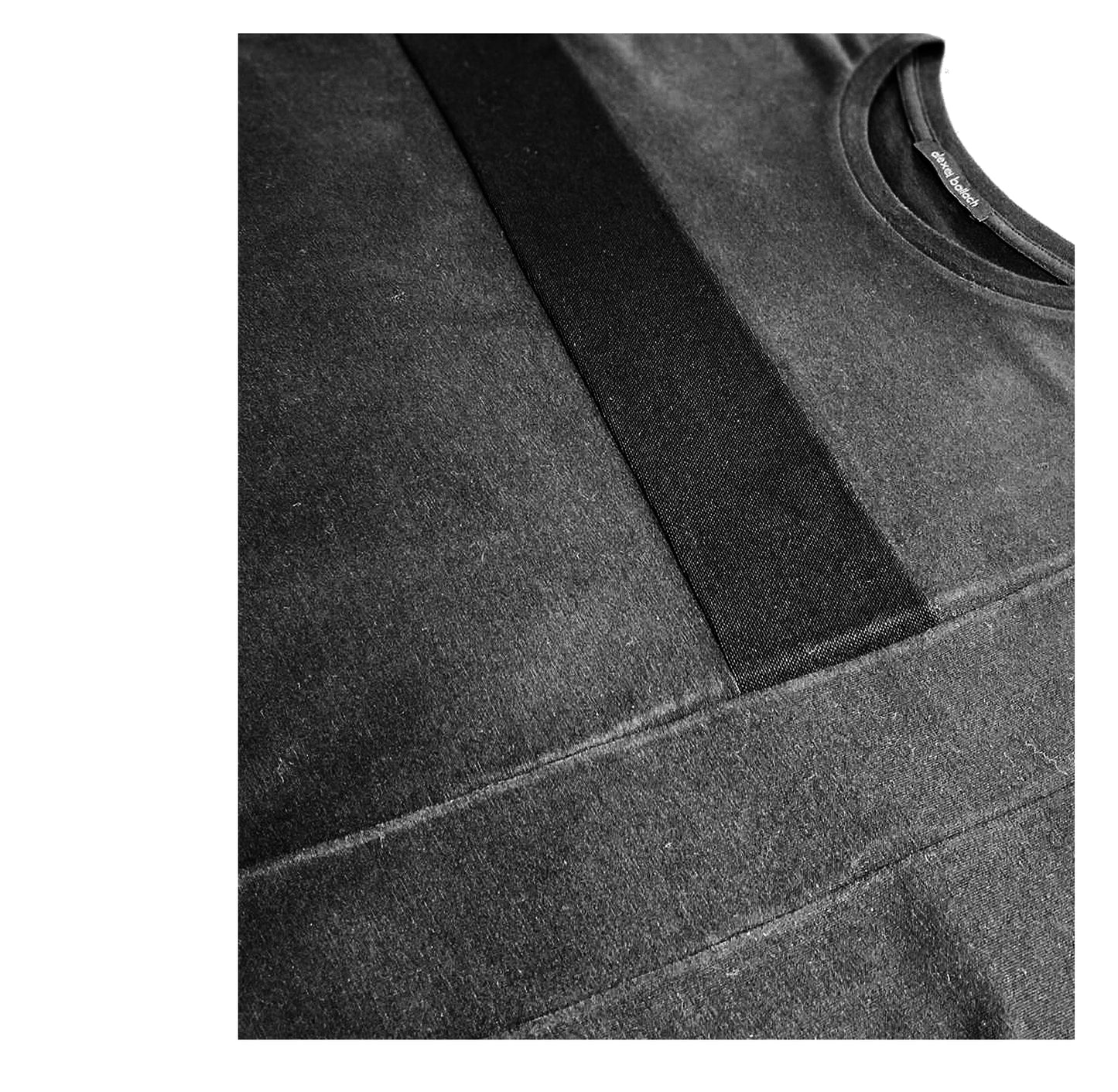 Cropped Tunik T-Shirt 16-1002 woman black