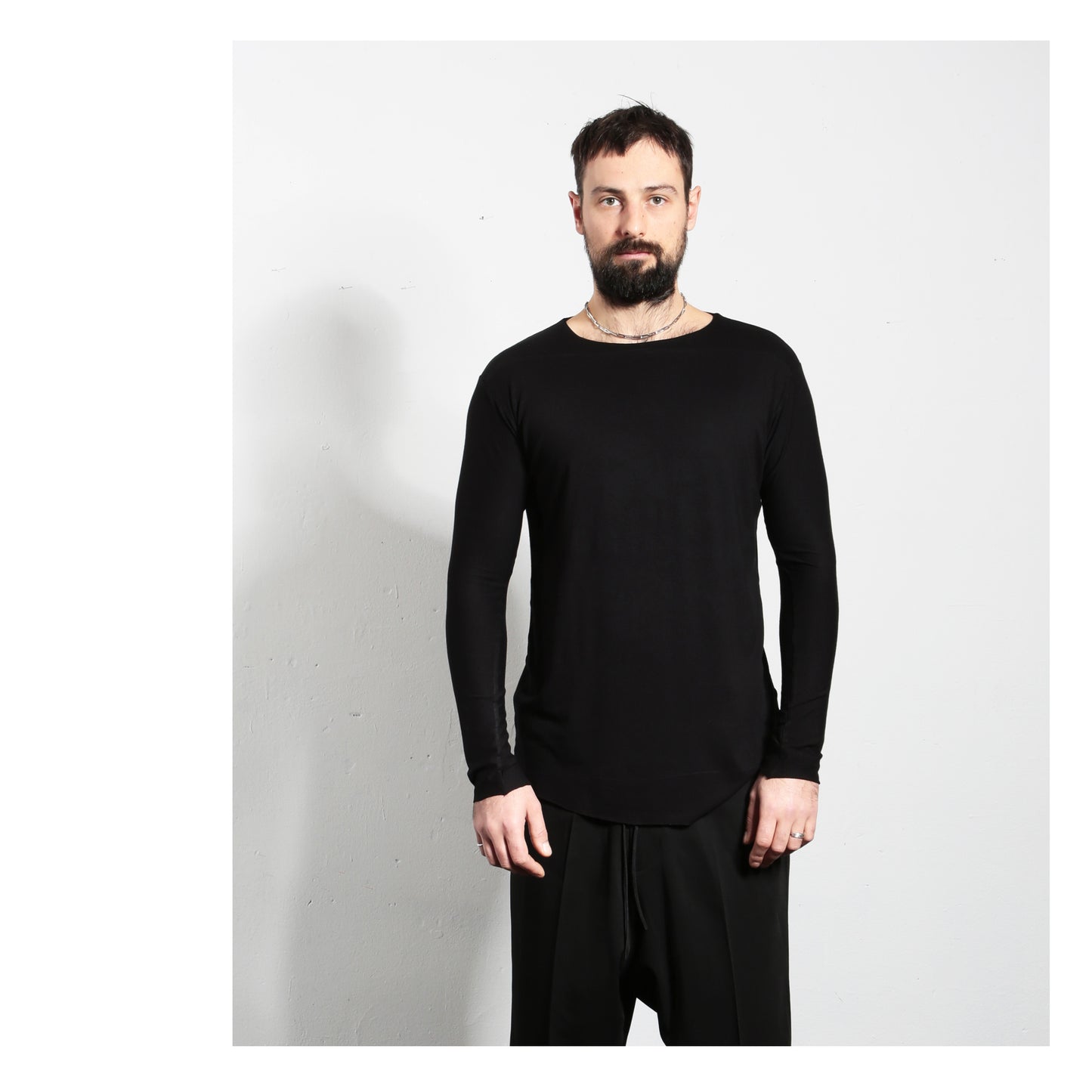 Longsleeve T - shirt 16-0003  man black