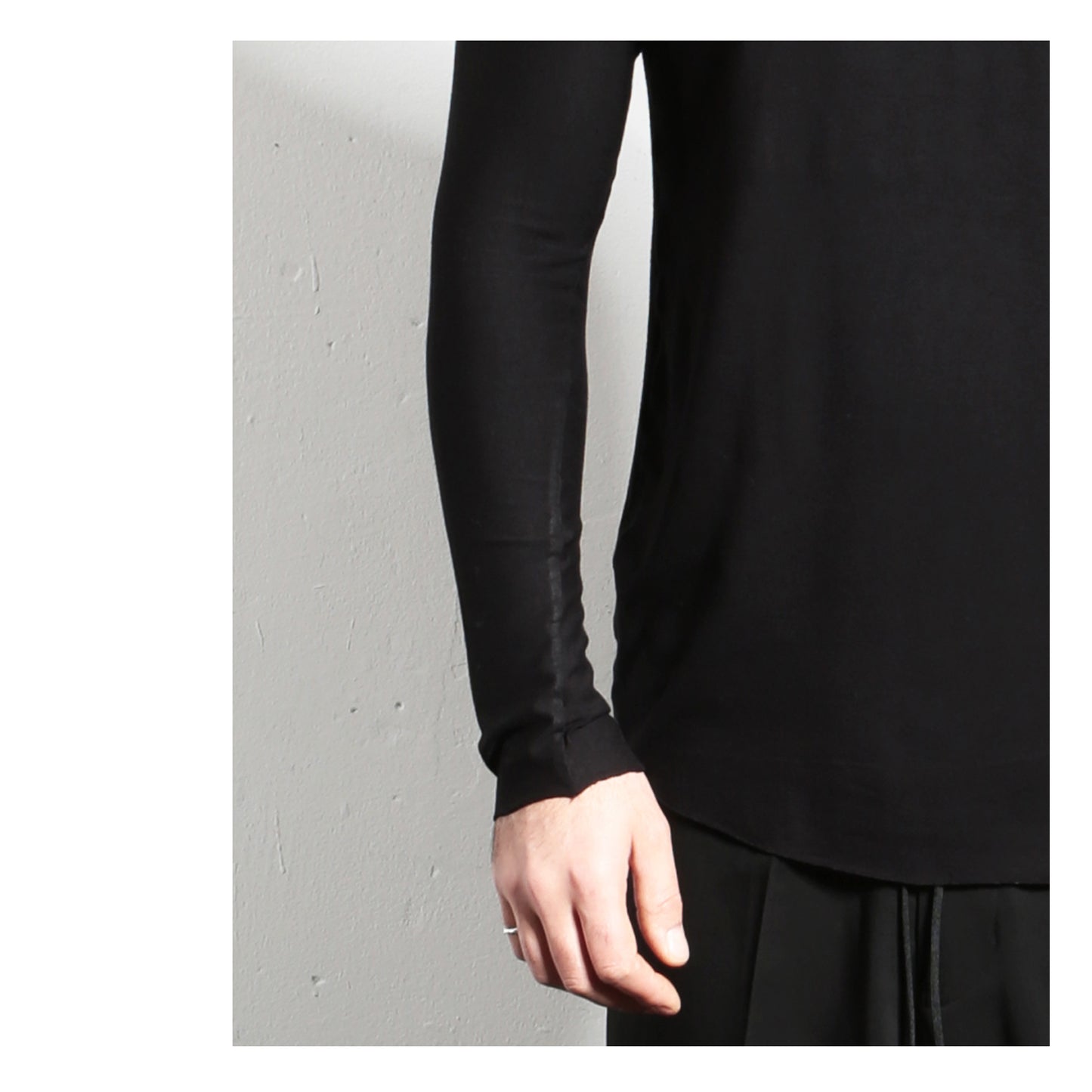 Longsleeve T - shirt 16-0003  man black