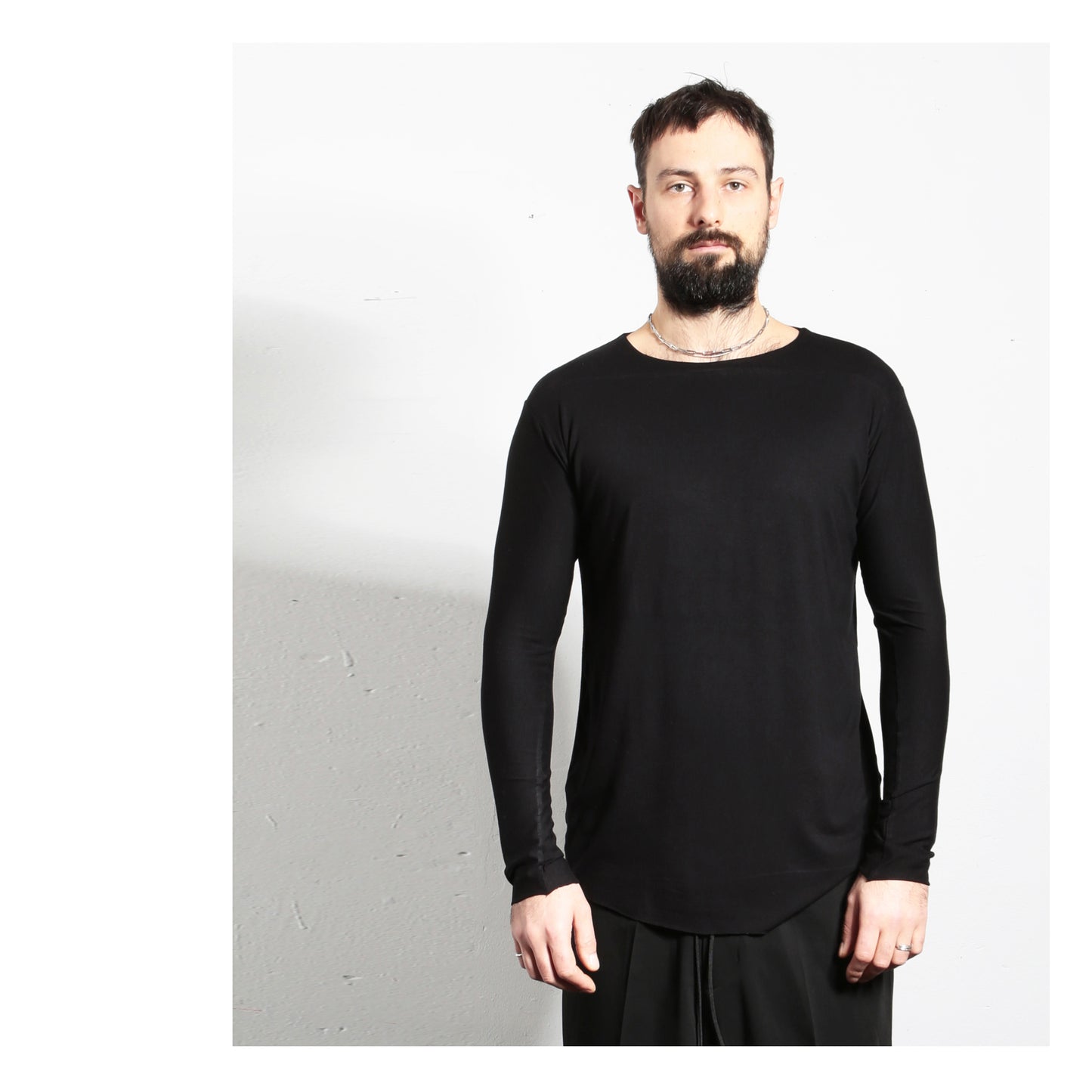 Longsleeve T - shirt 16-0003  man black