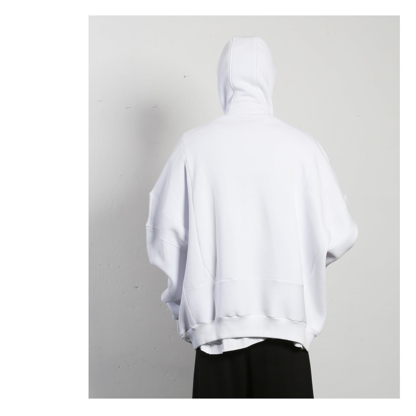Super Wide Hoodie 15-2001 man white