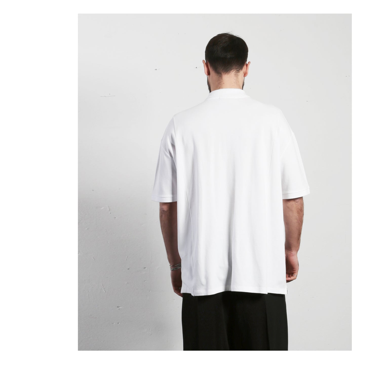 Wide T Polo 15-1002 man white