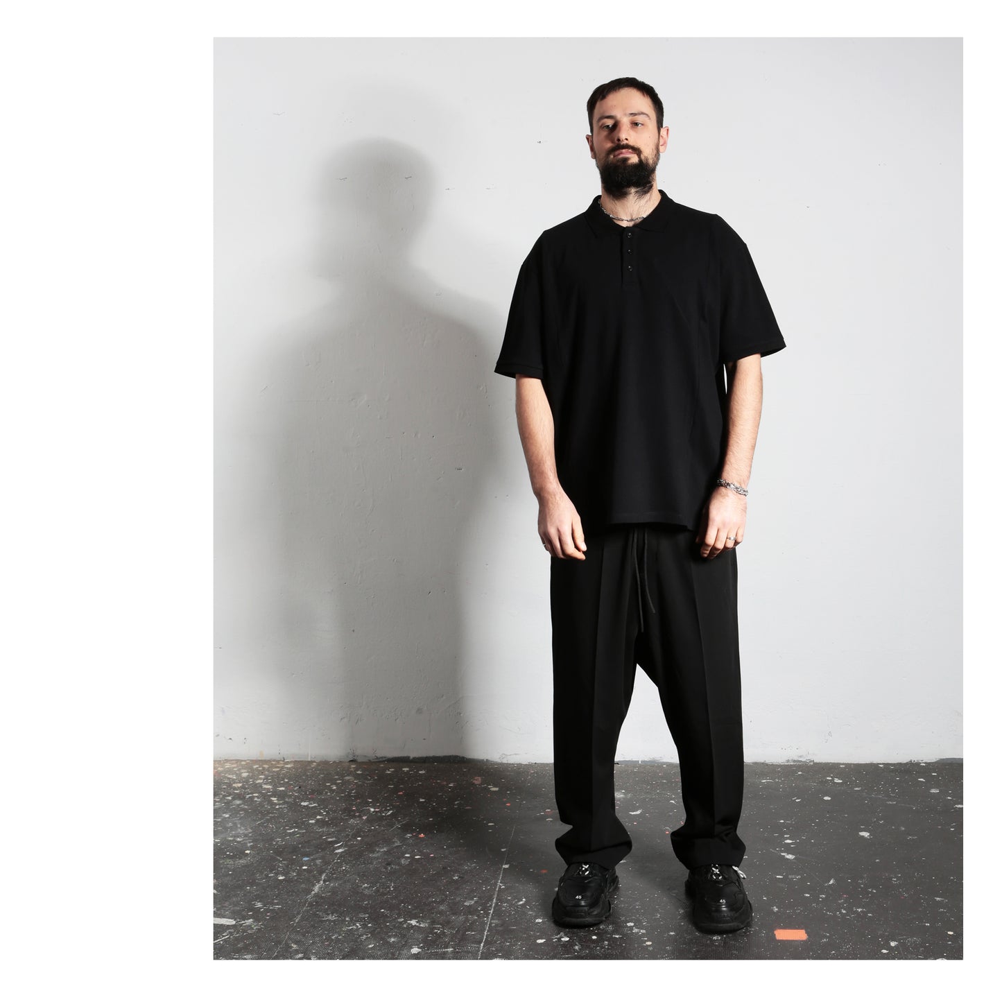 Wide T Polo 15-1002 man black